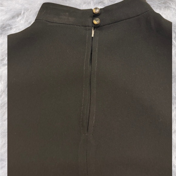 Anthropologie Black Puff Sleeve Blouse - Picture 7 of 9